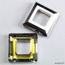 2 pcs Swarovski Crystal 4439 Square Frame 14mm Sahara
