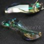 2pcs Swarovski Crystal Pendants 6525 Wave Pendants 19mm Crystal Luminous Green