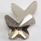 2 Swarovski 18mm 2854 Butterfly Crystal Silver Shade