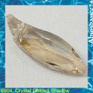 Swarovski Crystal 6904 Leaf Pendants Golden Shadow NEW