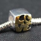 1 piece Sterling Silver BLACK/GOLD EPOXY COLOR L.O.V.E European Bead Charm C34