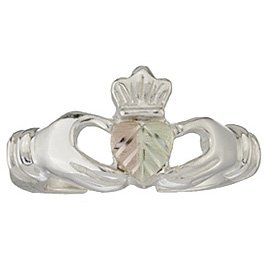 Black Hills Gold Toe Ring On Silver Irish Claddagh