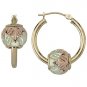 Black Hills Gold Earrings Ball Of Leaves Hoop
