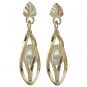 Black Hills Gold Earrings Pearl Dangle Post
