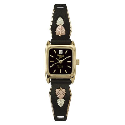 Black Hills Gold Watch Ladies Diamond Quartz   467e15833f869 28836b 