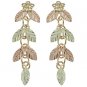 Black Hills Gold Earrings 7 Leaves Dangle Post