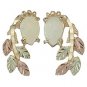 Black Hills Gold Earrings Opal Cabochon Post