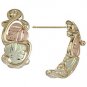 Black Hills Gold Earrings Fancy J Shaped Post