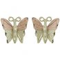 Black Hills Gold Earrings 4 Leaf Butterfly Post