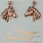 Sunrise Copper Earrings Horse Dangle Post