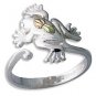 Black Hills Gold On Sterling Silver Frog Toe Ring