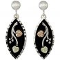 Black Hills Gold Earrings Antiqued Silver Post