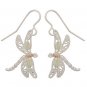 Black Hills Gold Earrings On Silver Dragonfly Hook