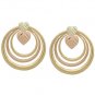 Black Hills Gold Earrings Heart Shaped Leaves Rings Post