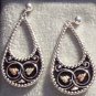 Black Hills Gold Earrings Antiqued Silver Teardrop