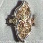 Black Hills Gold Ring Ladies 4 Leaf 10K Grapes 1 1/4"