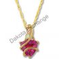 Black Hills Gold Salmon Sorbet CZ Trillion Necklace