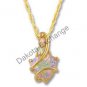 Black Hills Gold Mars Moon CZ Trillion Necklace