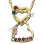Black Hills Gold 6 Family Birthstone Heart Necklace
