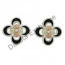 Black Hills Gold Earrings Antiqued Silver Post