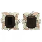 Black Hills Gold Earrings Smokey Quartz Emerald-Cut Post