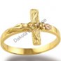 Black Hills Gold Leaves & Crucifix Ladies Ring NEW