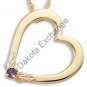 Black Hills Gold Heart All Synthetic Birthstones Necklace