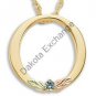 Black Hills Gold Circle All Genuine Birthstones Necklace
