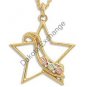 Black Hills Gold Star With Ribbon Pendant Necklace