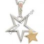 Black Hills Gold 10K Gold Star & Sterling Silver Star Necklace