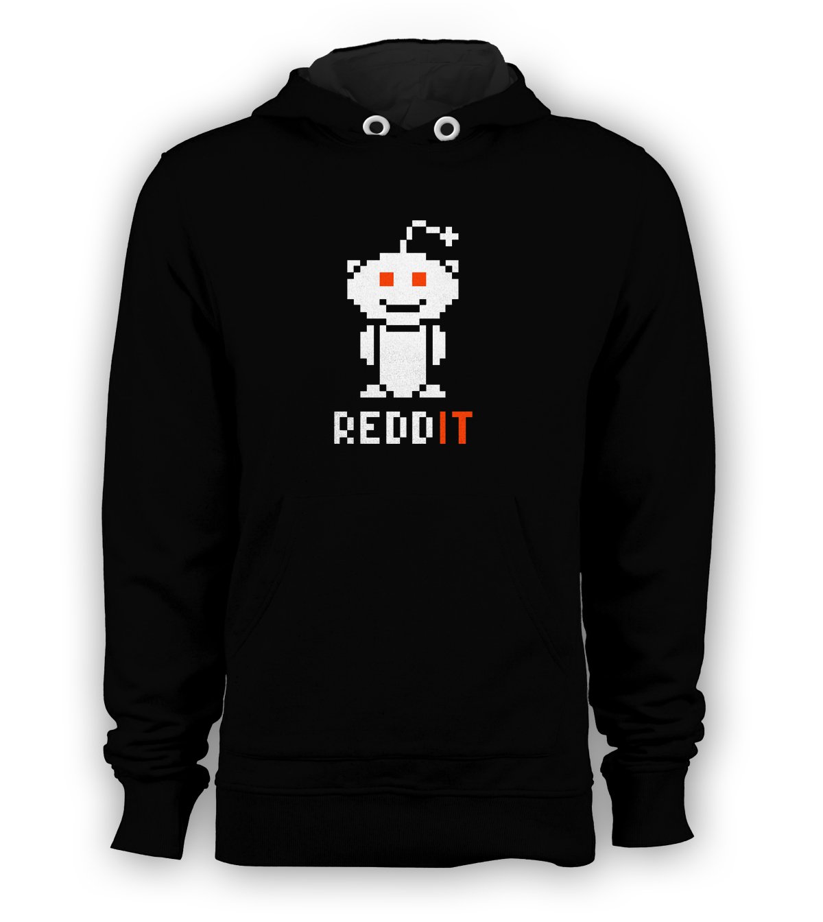 Reddit Logo Pullover Hoodie Men Sweatshirts Size S to 3XL New Black