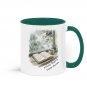 Cozy Reading Mug - "Rainy Days & Book Stores" - Introvert Gift UK Tea Cup - Hygge Bookish Present