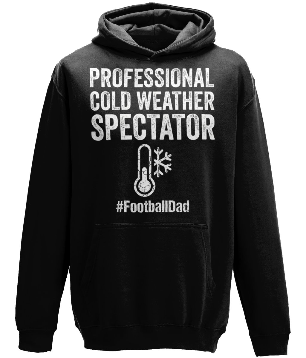 Football Dad Cold Weather Hoodie - "Professional Spectator" - Winter Football Gift - Warm Pullover