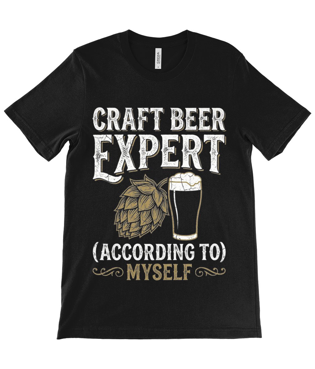 Funny Craft Beer T-Shirt - "Self-Proclaimed Expert" - Real Ale & IPA Lover Gift - Men's Tee UK