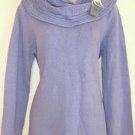 Charter Club Cowl Knit Turtleneck Sweater Amethyst Purple NWT $$ L Long Sleeve