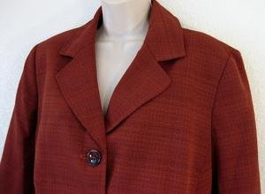 Suit Studio Skirt Suit 16W Rust Red CLASSIC BEAUTY Woven Textured Career NWT $$$