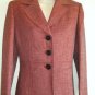 Suit Studio Pant Suit NWT $$$ 18 Woven Red Brick Black Woven CLASSIC BEAUTY 50