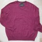Club Room Merino Wool V Neck Golf Sweater Plum Heather Purple NEW NWT $$ L MENS
