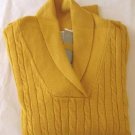 Charter Club Cable Sweater Shawl Collar Cotton Ivory NWT $$ PL Macy's Vanilla