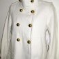 Victoria's Secret Peacoat A Line Military  Off White Gold Buttons NWT $$$ M