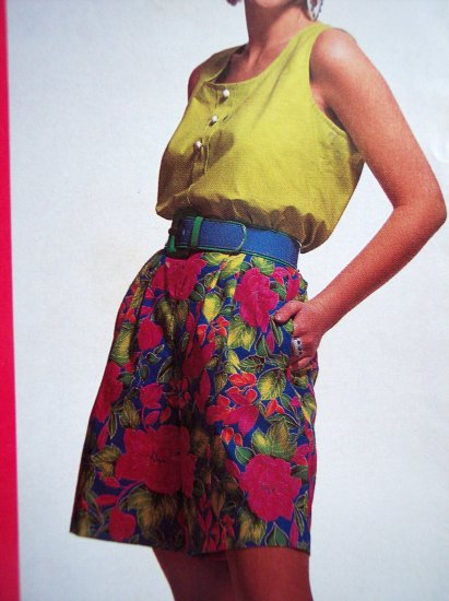 90s Tank Top Wide Leg Shorts Sizes 8 10 12 14 McCalls Easy Summer Sewing Pattern 5924