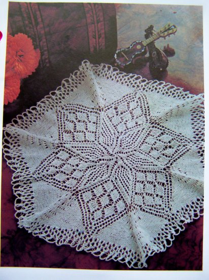 USA 1 Penny Shipping Special Vintage Knitting Pattern Lace Doily Lacy Knitted