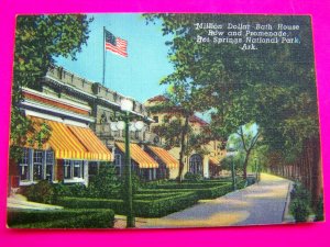 Vintage Million Dollar Bath House Row Promenade Hot Springs Arkansas Souvenir Postcard Picture Cards