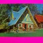 Vintage 1950s Glossy Postcard Santas House North Pole Santa at Home