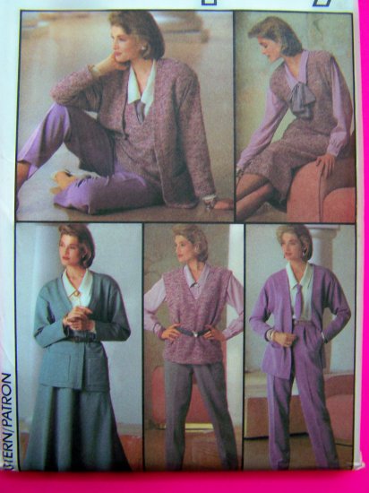 80s Vintage Go Everywhere Clothing Wardrobe Sz 10 12 14 Sewing Pattern Simplicity 7080