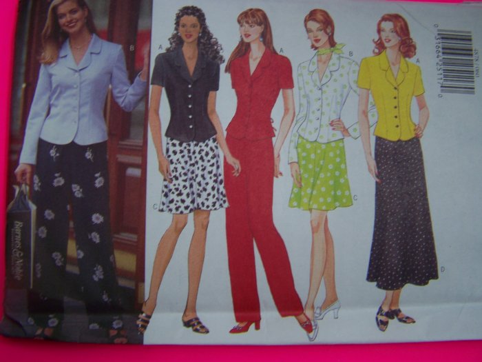 Misses Tie back Top A Line or Flared Skirt Pants Sz 6 8 10 Sewing Pattern 4878