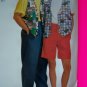 Mens Misses XL XXL Lined Vest Shirt Elastic Waist Pants Shorts Sewing Pattern 7469