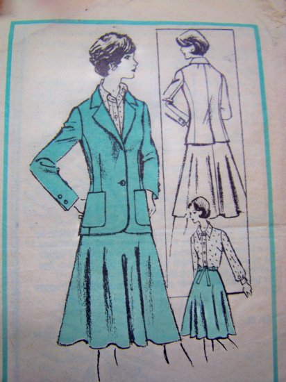 70s Vintage Blouse Skirt Jacket Prominent Designer