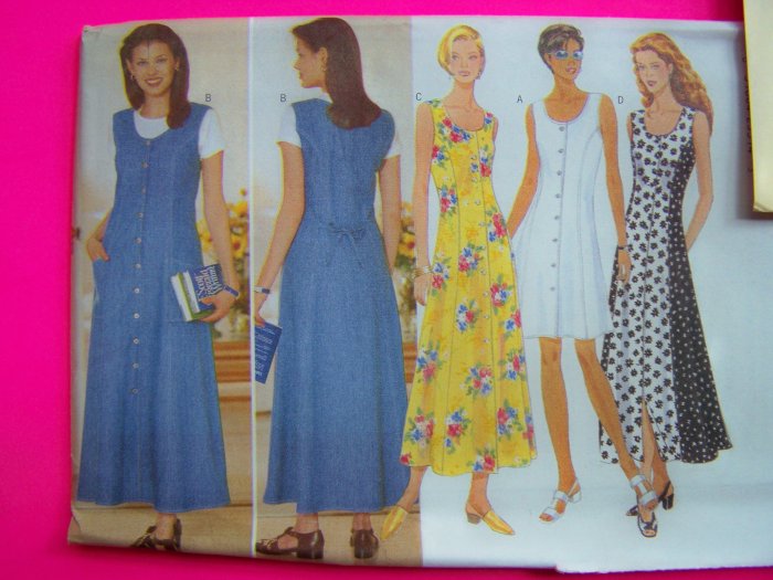 Misses Plus Size Jumper Dress Butterick Sewing Pattern 4932