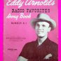 Vintage 1940s Eddy Arnold's Radio Favorites Music Song Book # A 1 Country Western Band